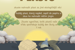 Yellow Brown and Grey Illustration Plastic Free July Poster - 1